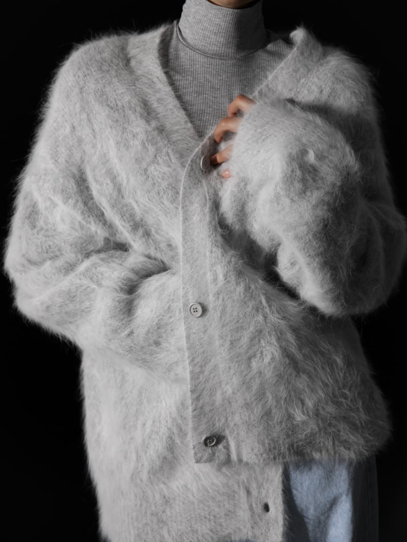 Paper Moon - Korean Women Fashion - #romanticstyle - Luxe Mink Angora Knit Cardigan - 11