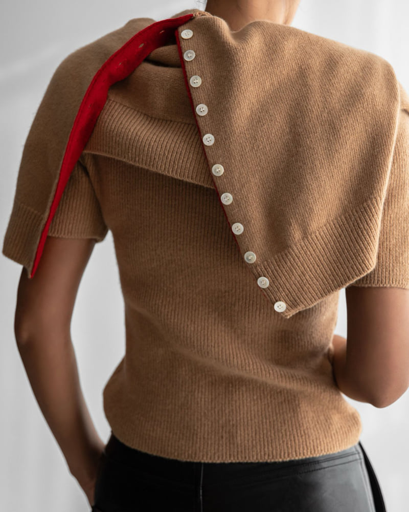 Paper Moon - Korean Women Fashion - #shopsmall - Stitch Button Detail Cashmere Wool Crop Cardigan