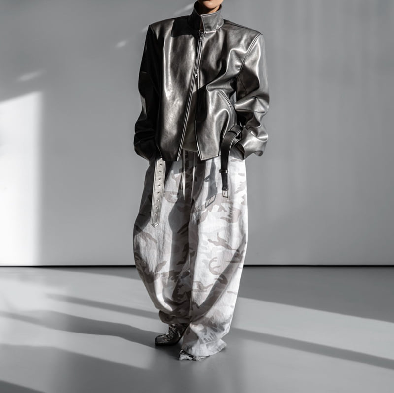 Paper Moon - Korean Women Fashion - #shopsmall - Oversingle Zipper Belted Buckle Jacket - 2