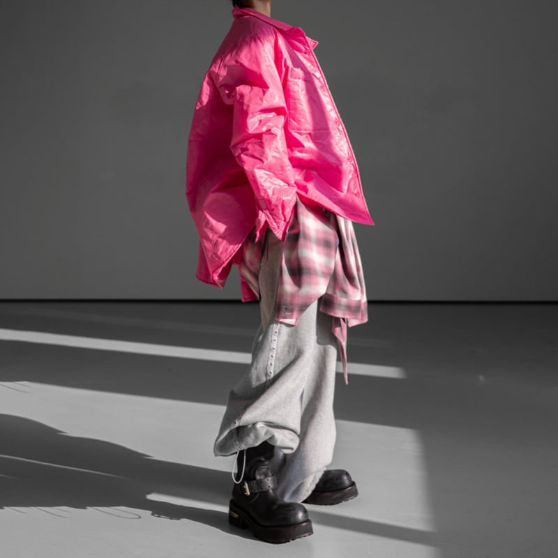 Paper Moon - Korean Women Fashion - #thatsdarling - Oversized Vivid Lightweight Padded Button Down Shirt - 9