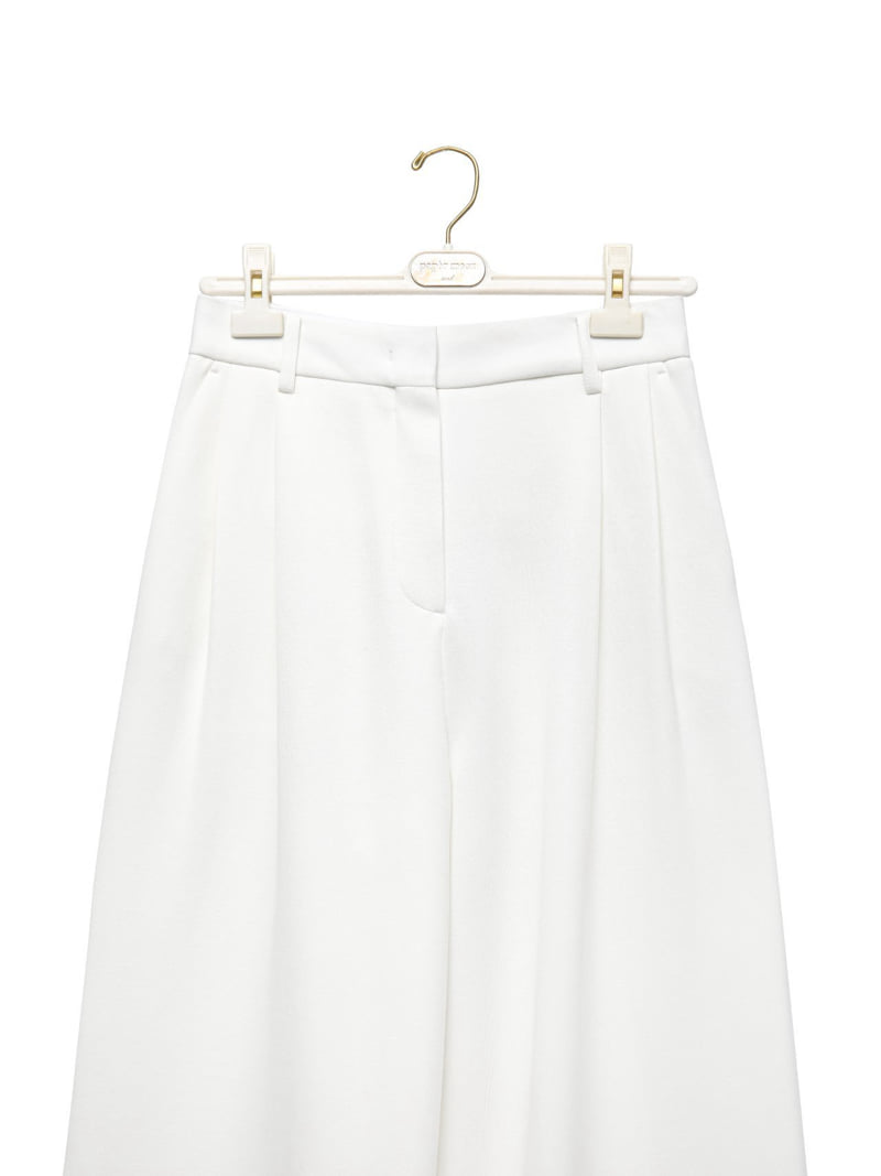 Paper Moon - Korean Women Fashion - #thatsdarling - Sweat Wide Pintuck Trousers - 7