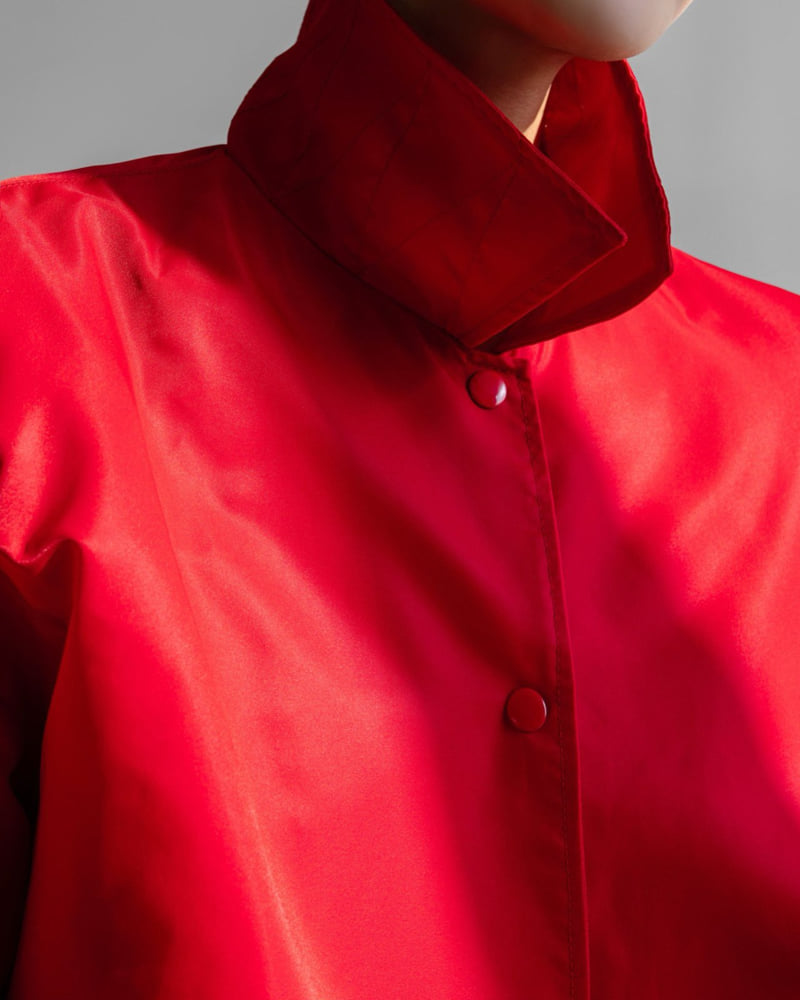Paper Moon - Korean Women Fashion - #thelittlethings - Oversized Padded Shoulder Snap Button Jacket - 9