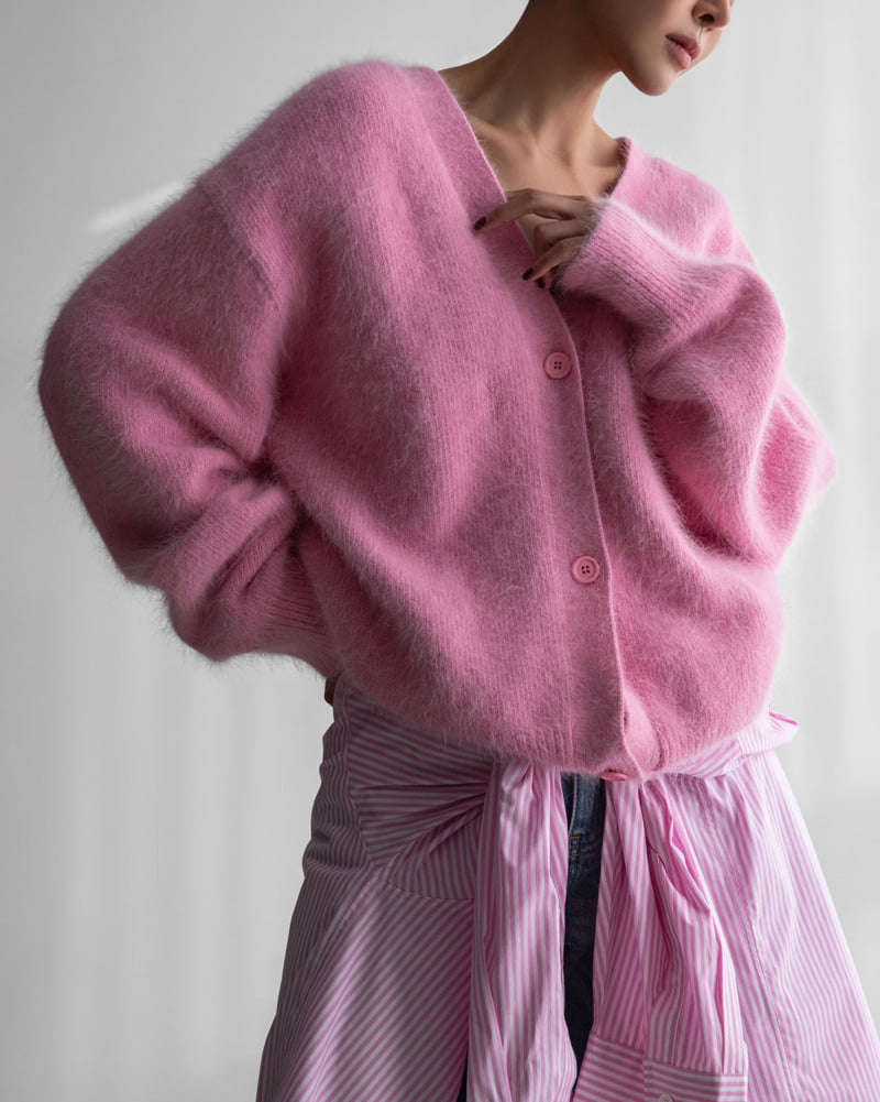 Paper Moon - Korean Women Fashion - #vintageinspired - Luxe Mink Angora Knit Cardigan - 7