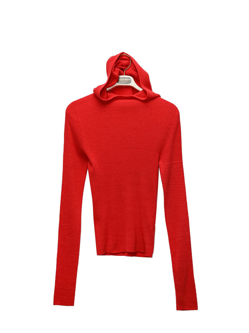 Paper Moon - Korean Women Fashion - #vintageinspired - Whole Garment Hood Knit Top - 6
