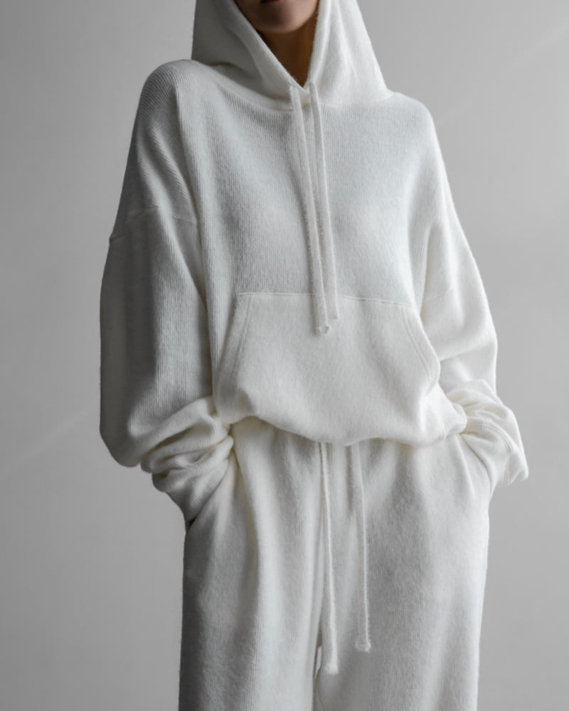 Paper Moon - Korean Women Fashion - #vintagekidsstyle - Hairy Texture Cozy Hooded Top - 5