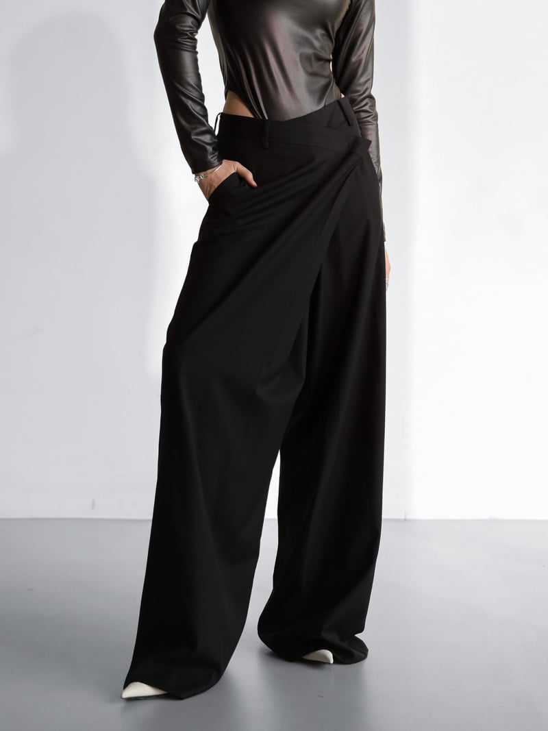 Paper Moon - Korean Women Fashion - #womensfashion - Pintuck Wide Maxi Trousers