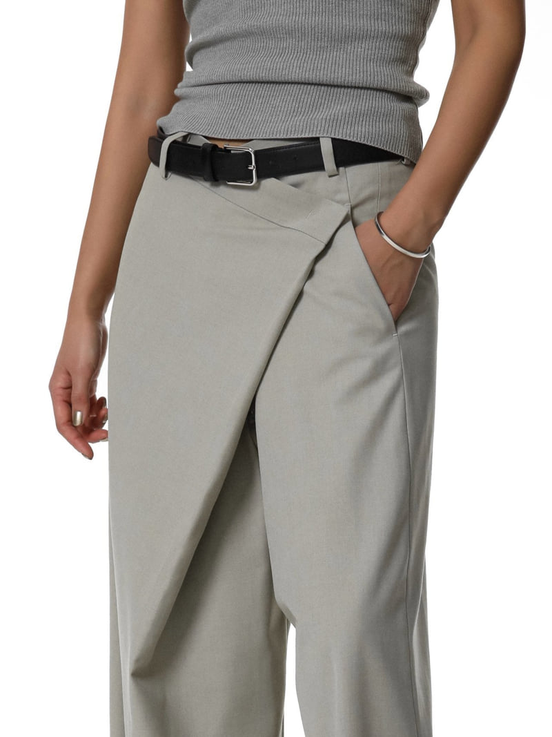 Paper Moon - Korean Women Fashion - #womensfashion - Pintuck Wide Maxi Trousers - 3