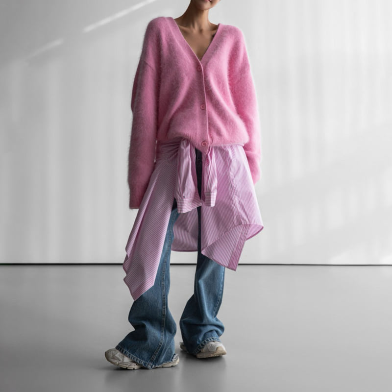 Paper Moon - Korean Women Fashion - #womensfashion - Luxe Mink Angora Knit Cardigan - 2