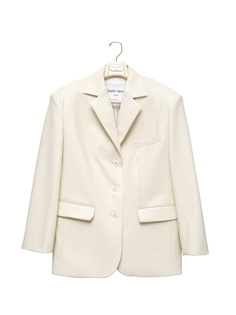 Paper Moon - Korean Women Fashion - #womensfashion - Oversized Shiny Three Button Blazer - 9