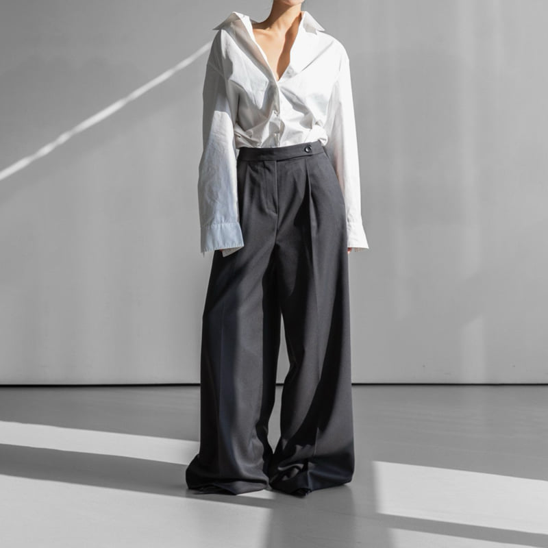 Paper Moon - Korean Women Fashion - #womensfashion - Wide Pleated Palazzo Pants - 2