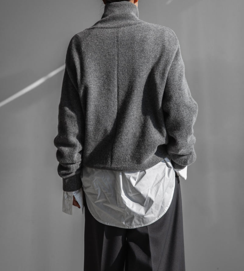 Paper Moon - Korean Women Fashion - #womensfashion - Cashmere Wool High Neck Knit Top - 3
