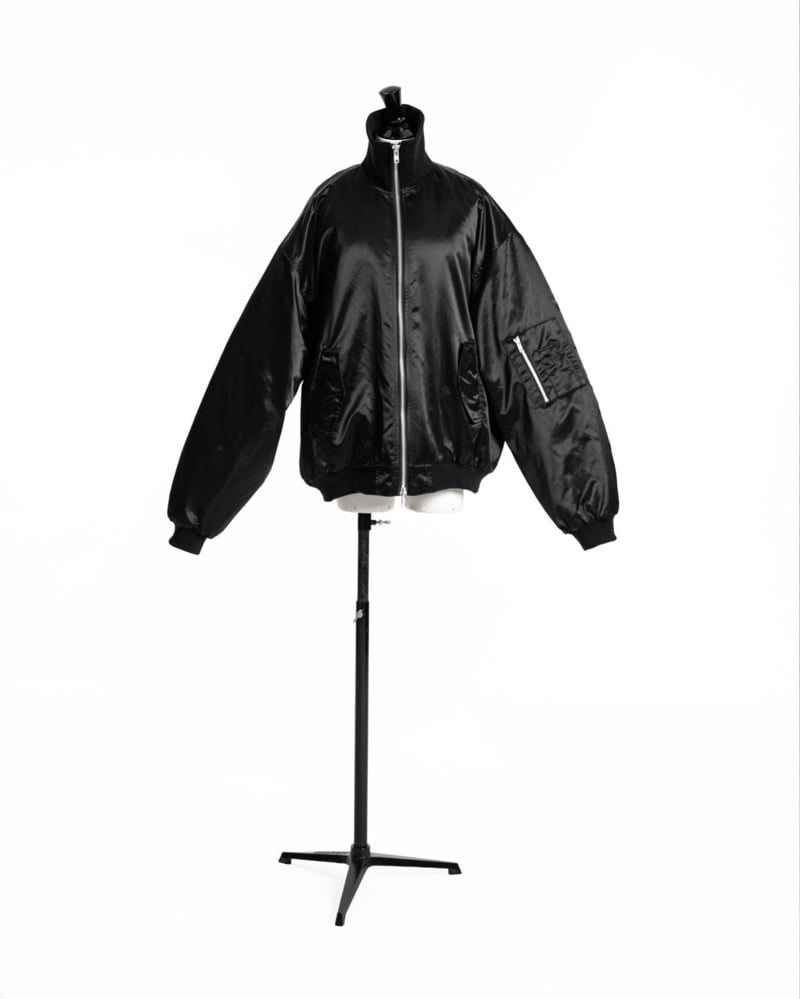 Paper Moon - Korean Women Fashion - #womensfashion - Oversized High Neck Padded Bomber Jacket - 2