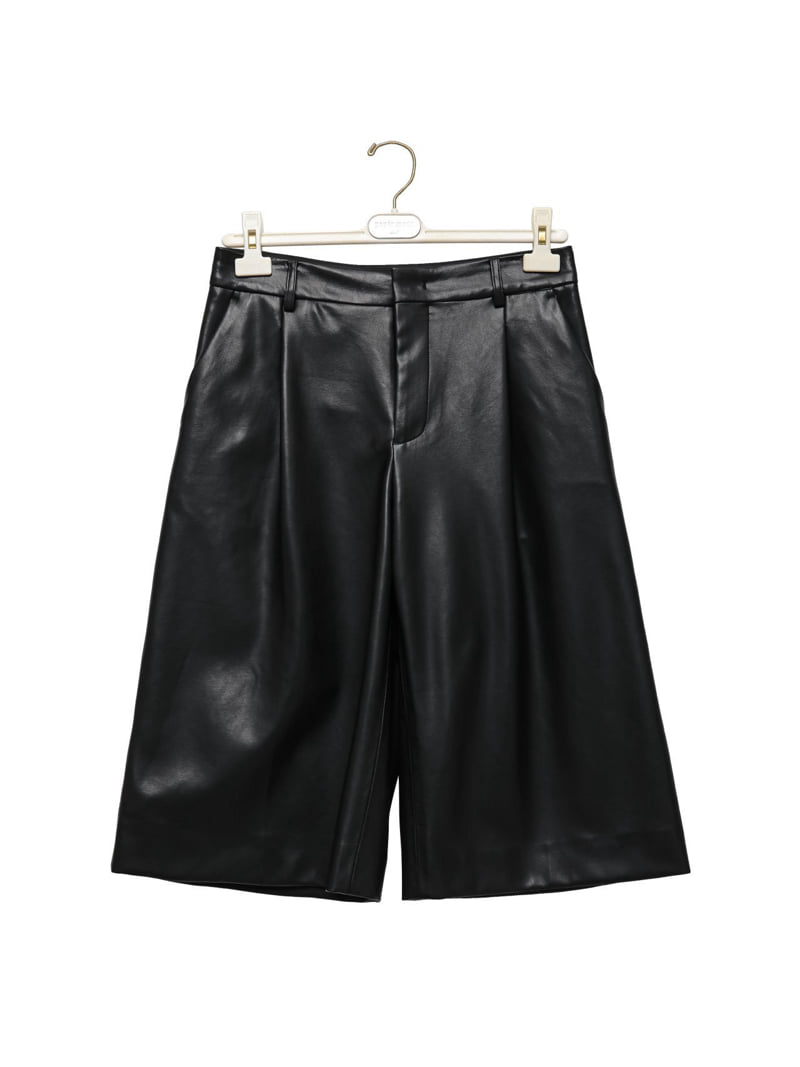 Paper Moon - Korean Women Fashion - #womensfashion - Classic Wide Fit Shiny Bermuda Trousers - 6