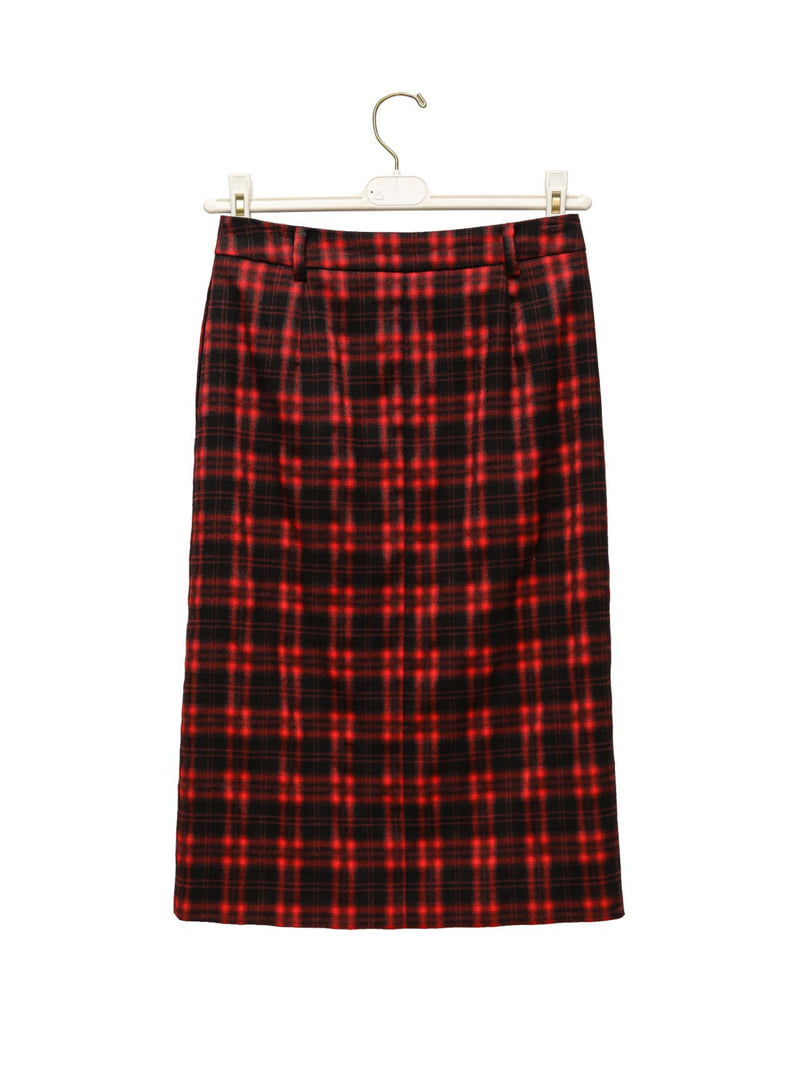 Paper Moon - Korean Women Fashion - #momslook - Plaid Check Pattern Wrap Midi Skirt - 4