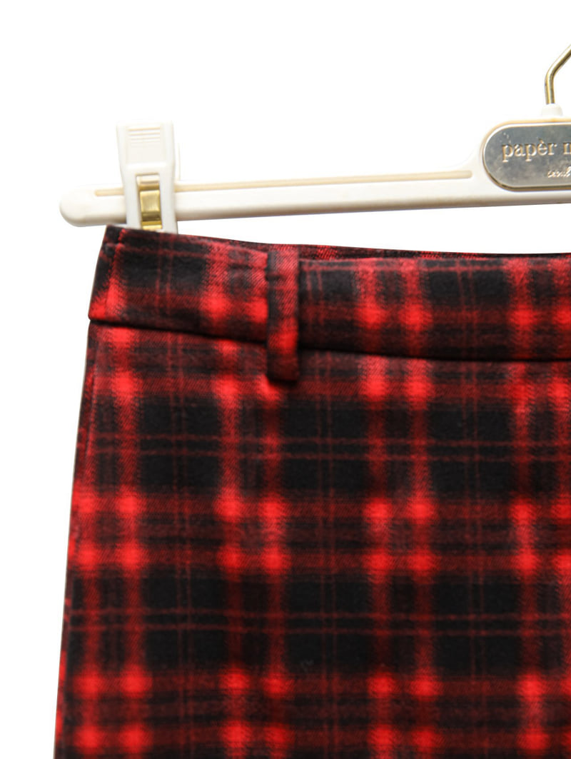 Paper Moon - Korean Women Fashion - #womensfashion - Plaid Check Pattern Wrap Midi Skirt - 6