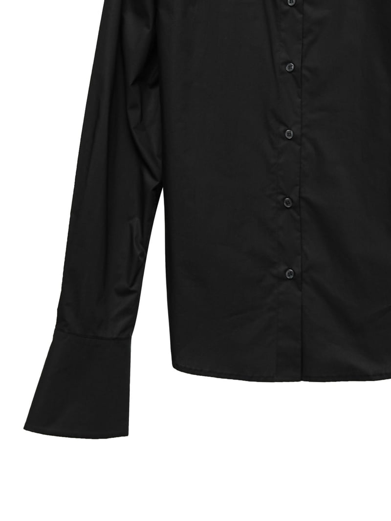 Paper Moon - Korean Women Fashion - #womensfashion - Wing Cuffs Detail Button Down Shirt - 11