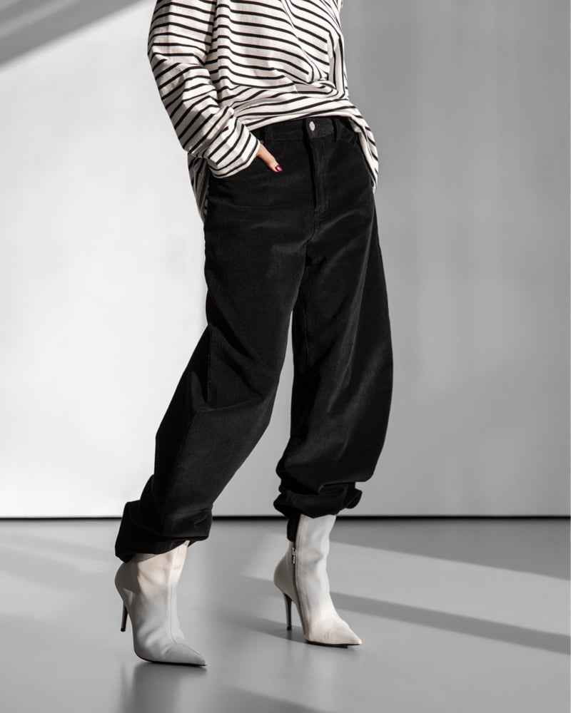 Paper Moon - Korean Women Fashion - #womensfashion - Classic Corduroy Volume Pants - 3