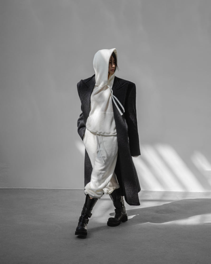 Paper Moon - Korean Women Fashion - #womensfashion - Peaked Lapel Mohair Maxi Oversized Coat - 9