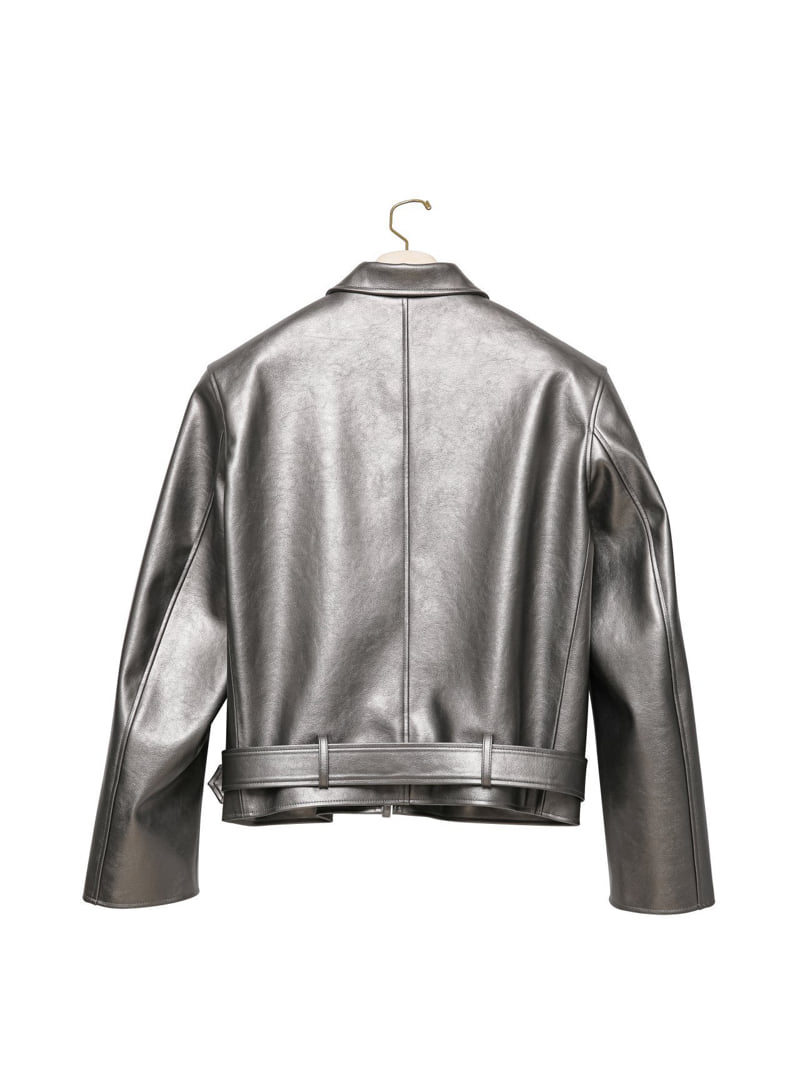 Paper Moon - Korean Women Fashion - #womensfashion - Oversingle Zipper Belted Buckle Jacket - 6