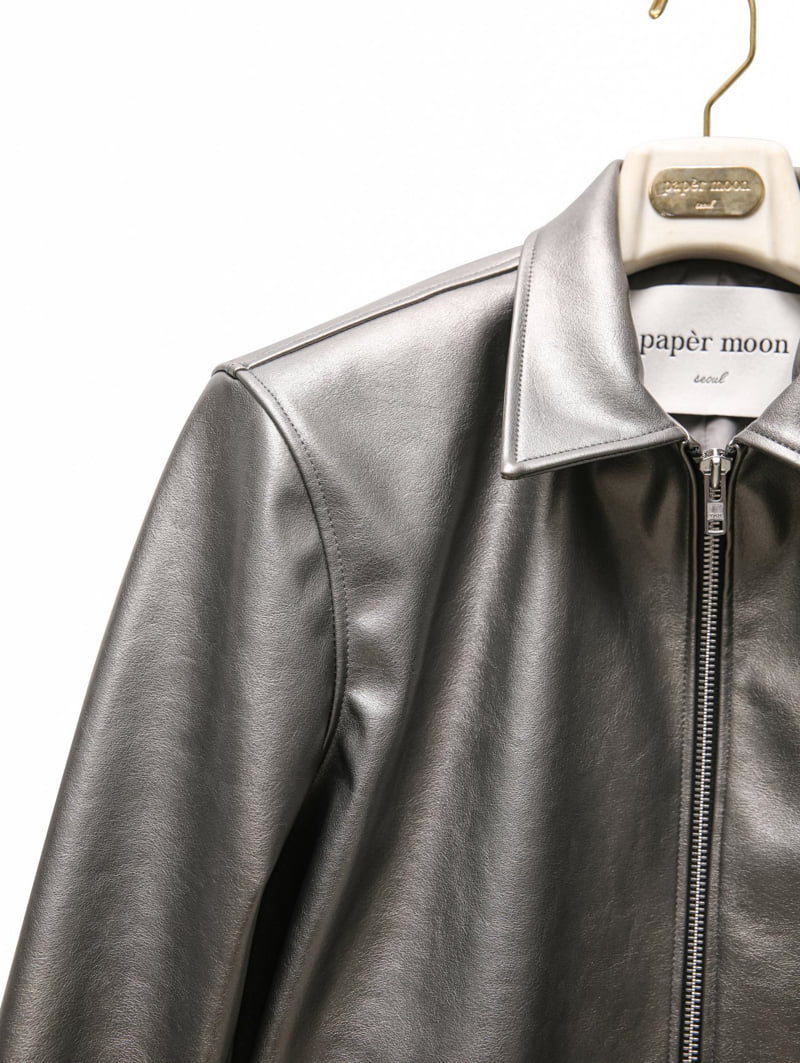 Paper Moon - Korean Women Fashion - #womensfashion - Oversingle Zipper Belted Buckle Jacket - 8