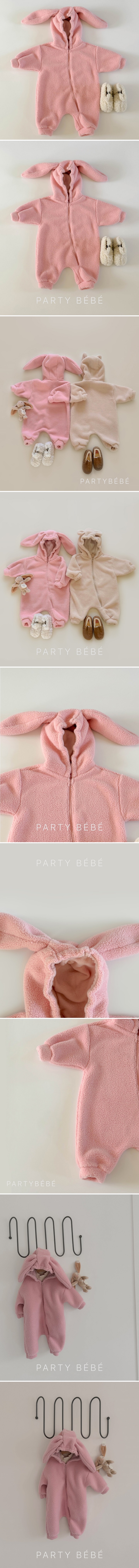 Party Kids - Korean Baby Fashion - #babygirlfashion - Rabbit Hood Suit - 2