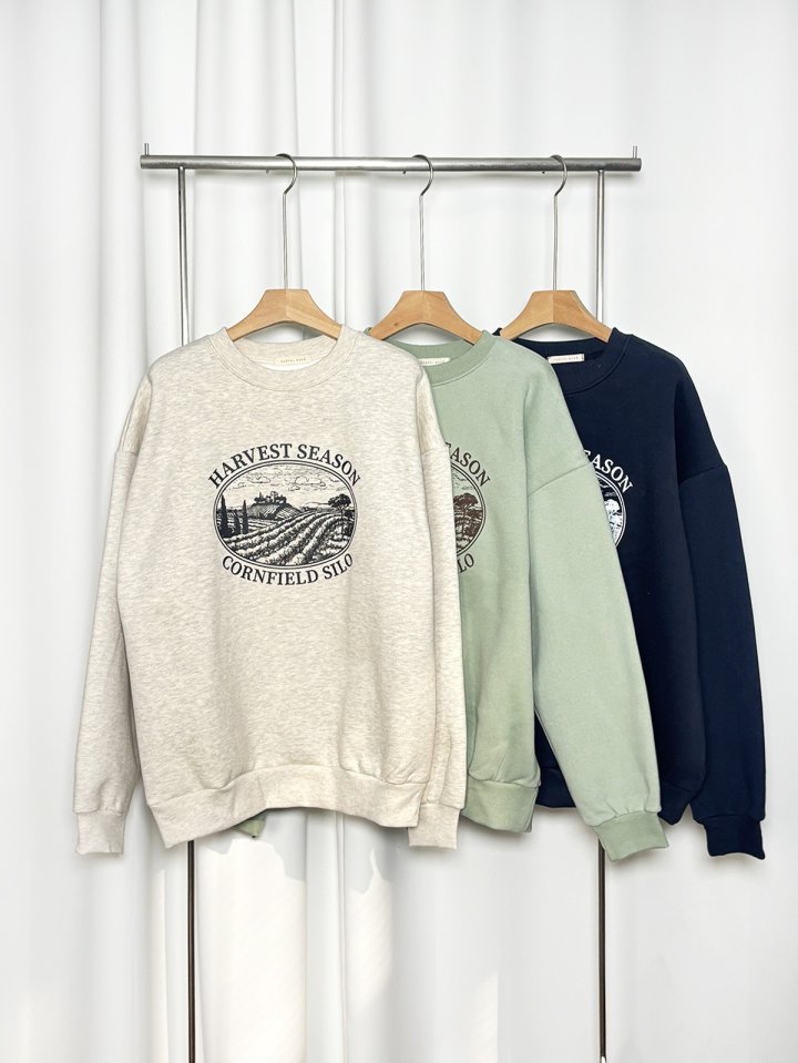 Pastel Deer - Korean Women Fashion - #romanticstyle - Double Fleece Harvest Sweatshirt - 2