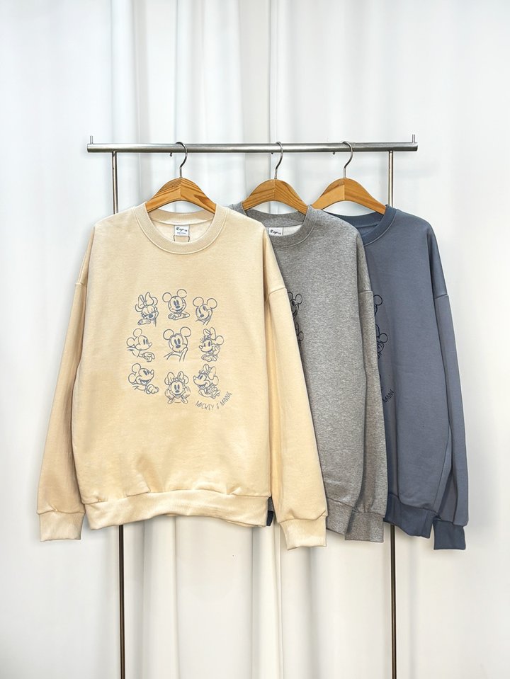 Pastel Deer - Korean Women Fashion - #vintageinspired - Fleece Crayon Sweatshirt - 2