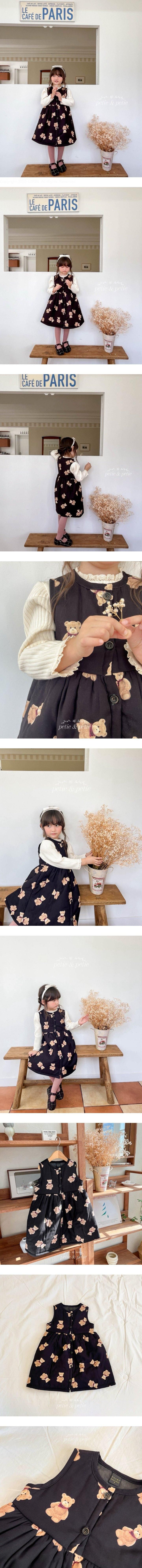 Petit & Petit - Korean Children Fashion - #littlefashionista - Teddy Bear Bonding One-piece - 2