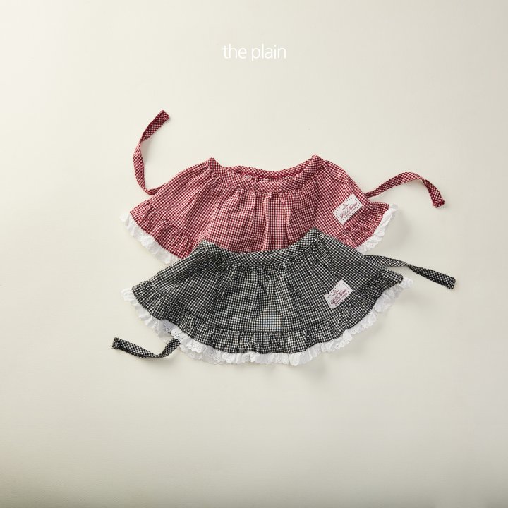 Plain - Korean Children Fashion - #Kfashion4kids - Plain Check Apron