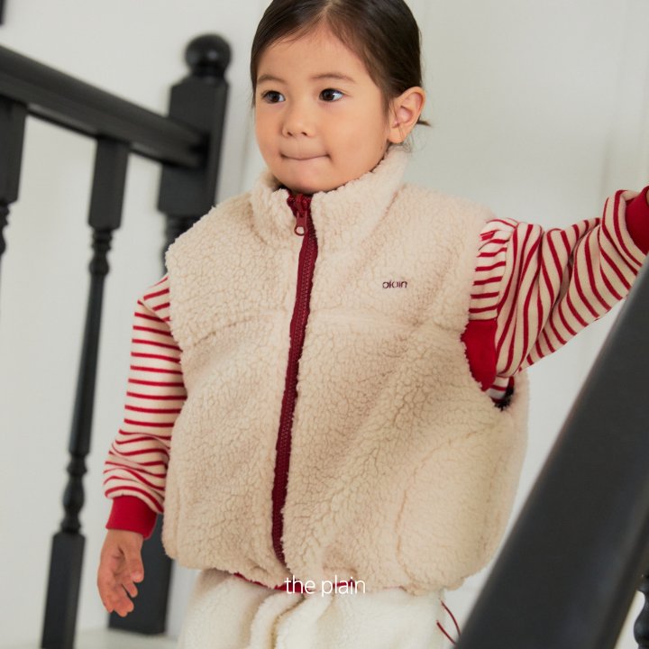 Plain - Korean Children Fashion - #kidsshorts - Pompom Check Reversible Vest - 7