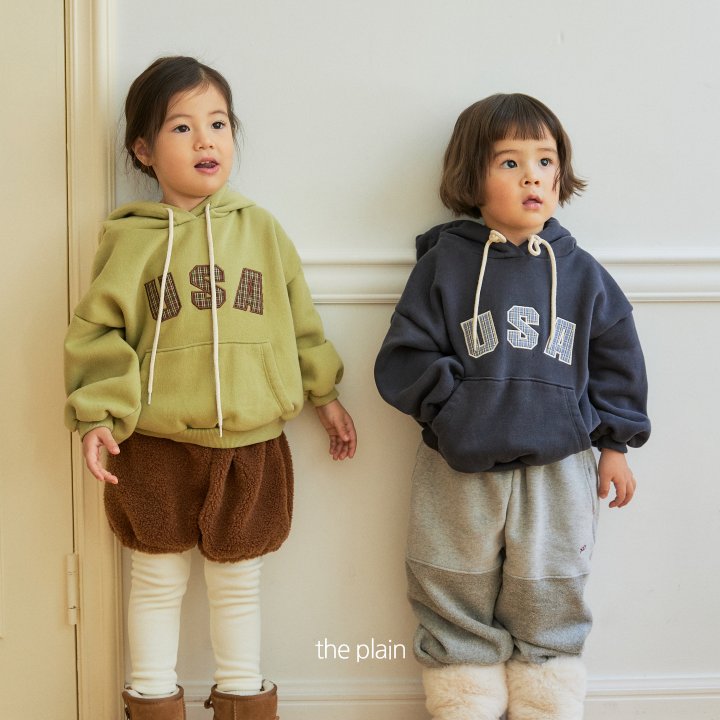 Plain - Korean Children Fashion - #kidsstore - USA Check Hoodie - 9
