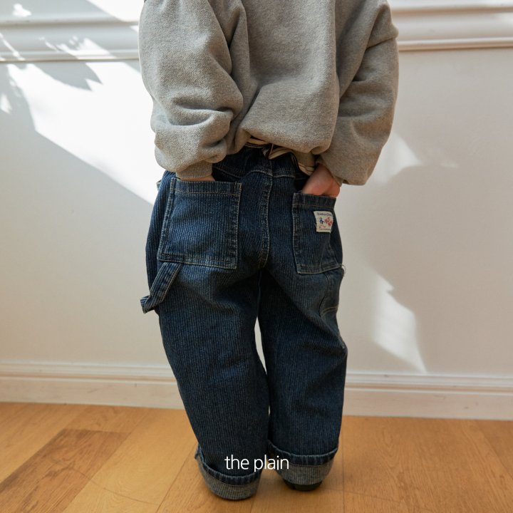 Plain - Korean Children Fashion - #kidsshorts - Cord Hammer Denim Pants - 4