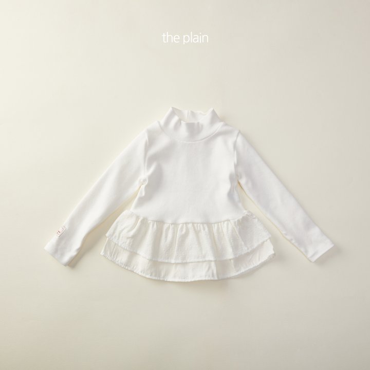 Plain - Korean Children Fashion - #littlefashionista - Rosa Frill Mock Neck Tee