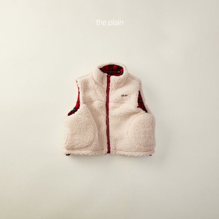 Plain - Korean Children Fashion - #littlefashionista - Pompom Check Reversible Vest - 11