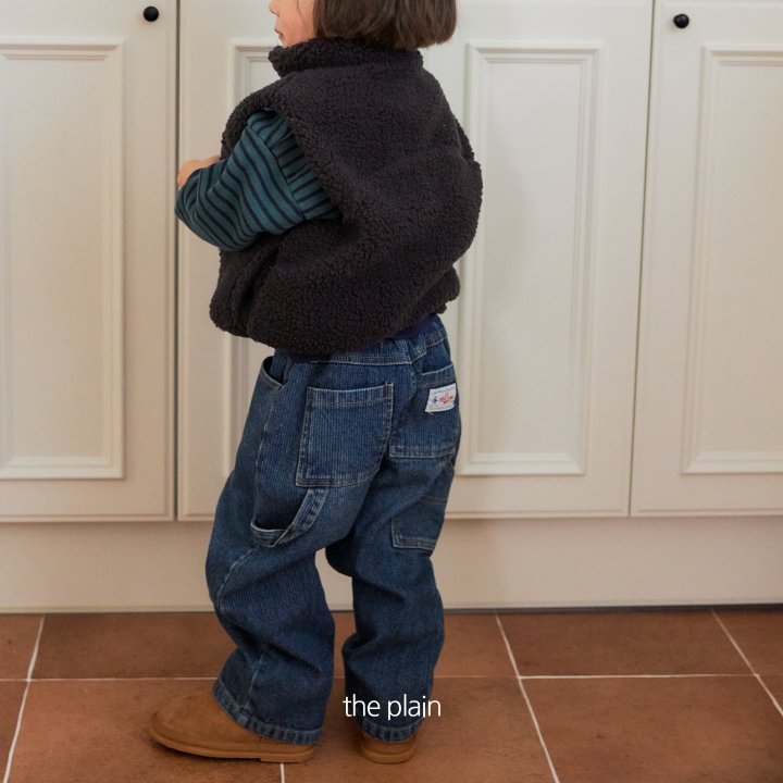 Plain - Korean Children Fashion - #magicofchildhood - Cord Hammer Denim Pants - 8