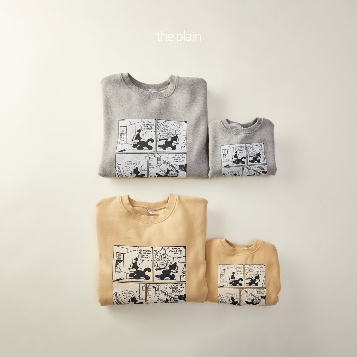 Plain - Korean Women Fashion - #vintagekidsstyle - Cartoon Sweatshirt (Mom) - 12