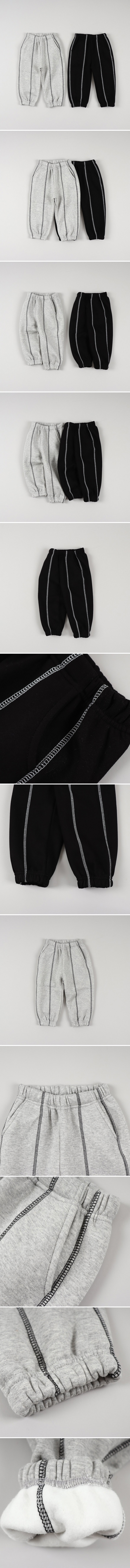 Play - Korean Children Fashion - #fashionkids - Fleece Stitch Jogger Pants