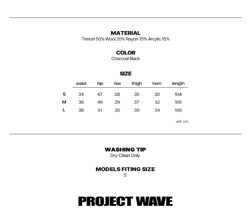 Project Wave - Korean Women Fashion - #momslook - Wool Twill Wide Pintuck Slacks - 7