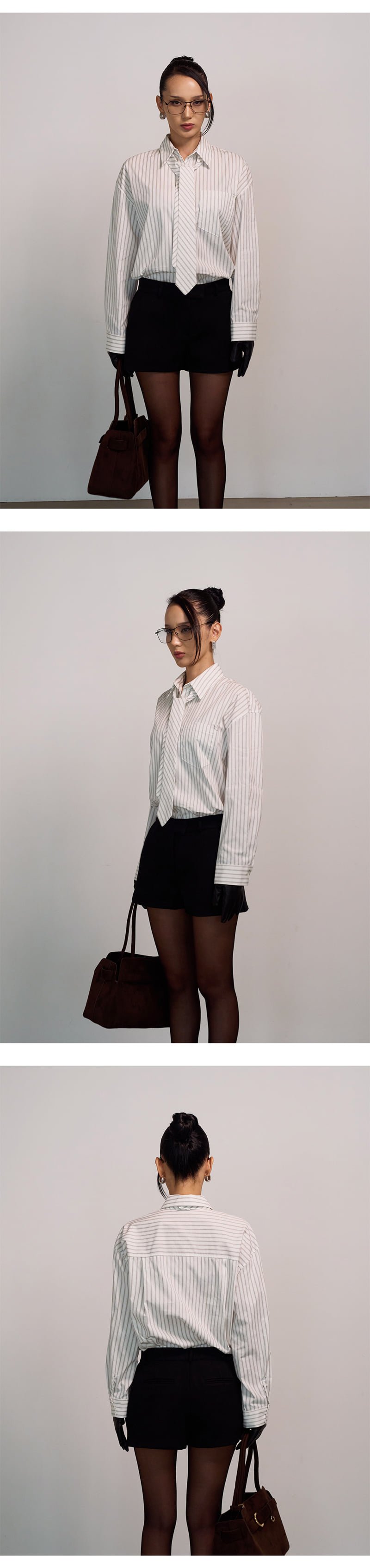 Project Wave - Korean Women Fashion - #momslook - Cotton Overfit Tie Shirt - 3
