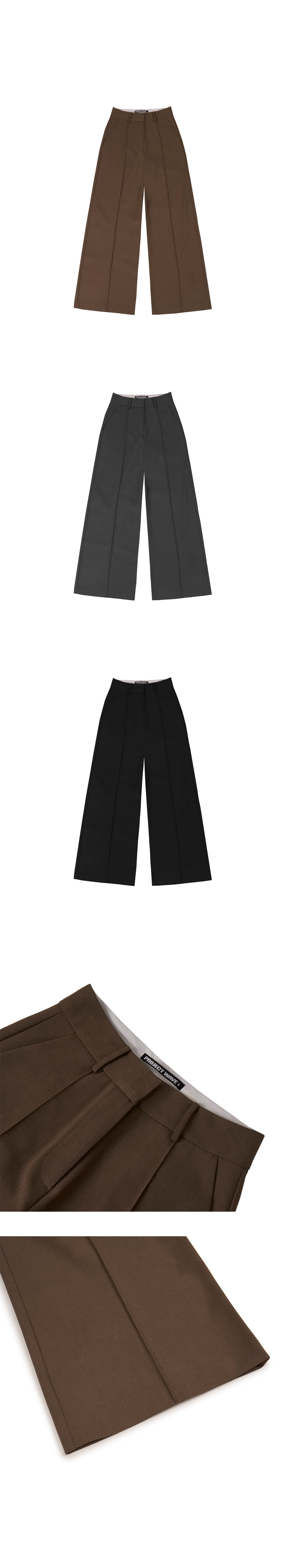 Project Wave - Korean Women Fashion - #momslook - Classic Pintuck Wool Wide Slacks - 8