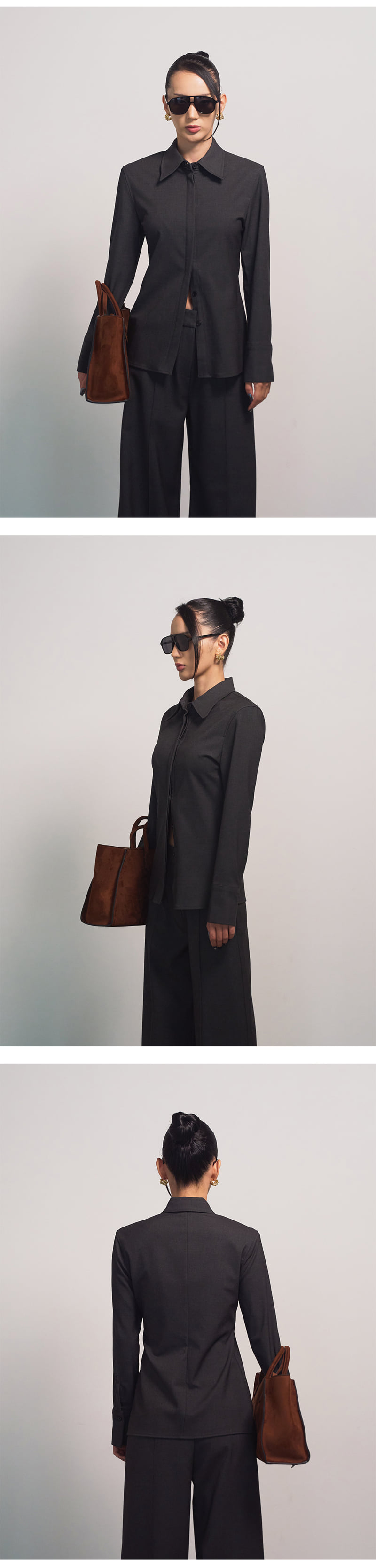 Project Wave - Korean Women Fashion - #momslook - Classy Slim Shirt - 5