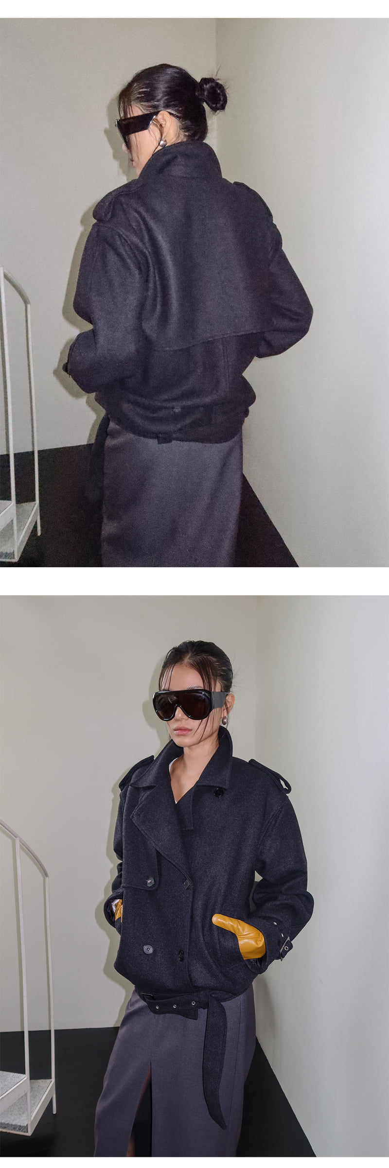 Project Wave - Korean Women Fashion - #shopsmall - Most Wool Half Coat - 3