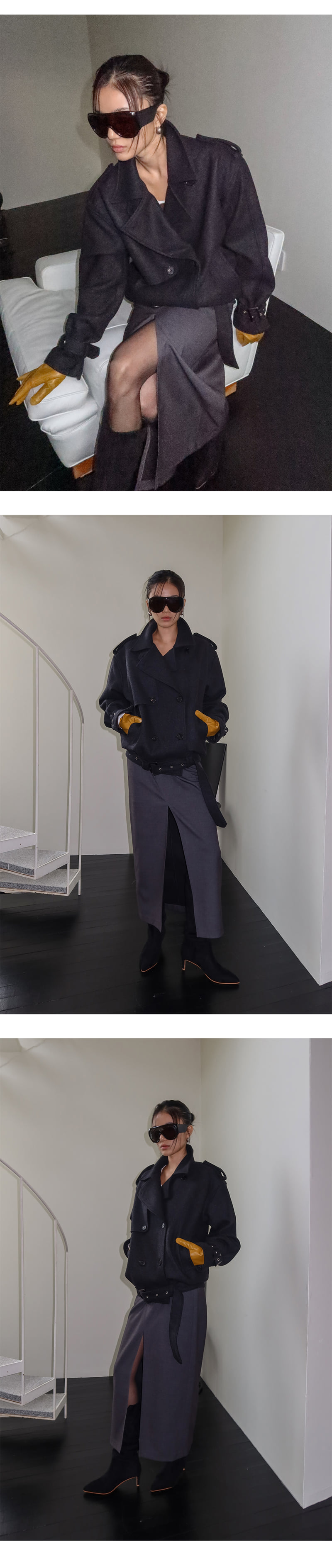 Project Wave - Korean Women Fashion - #shopsmall - Most Wool Half Coat - 4
