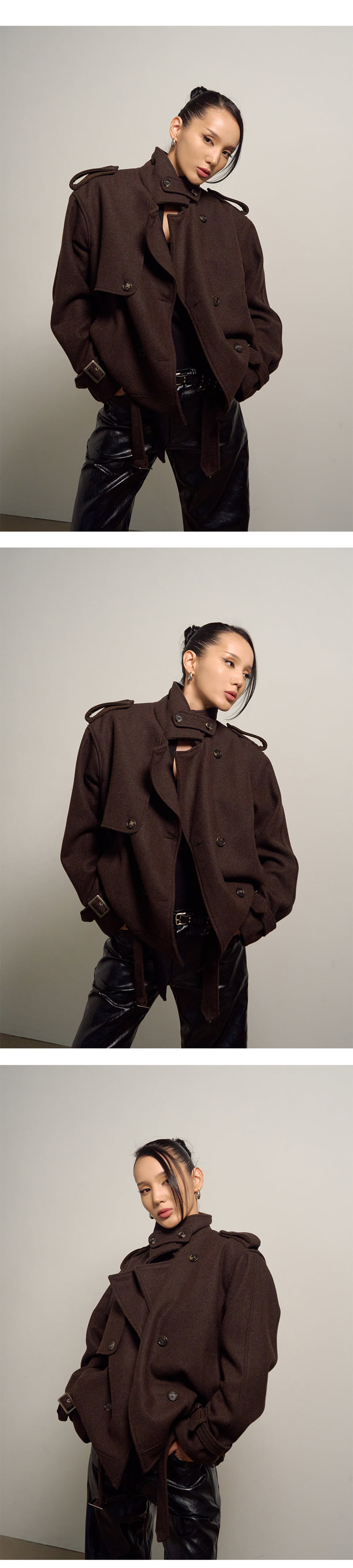 Project Wave - Korean Women Fashion - #thelittlethings - Most Wool Half Coat - 5