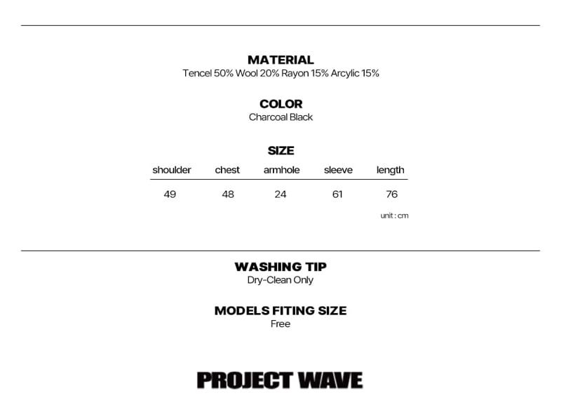 Project Wave - Korean Women Fashion - #womensfashion - Wool Twill Line Jacket - 7