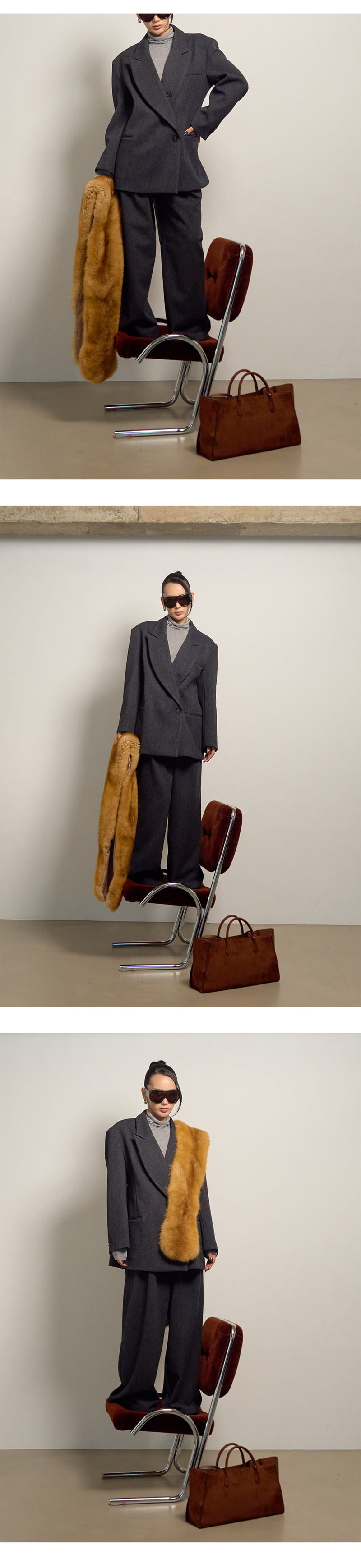 Project Wave - Korean Women Fashion - #womensfashion - Wool Twill Wide Pintuck Slacks - 2