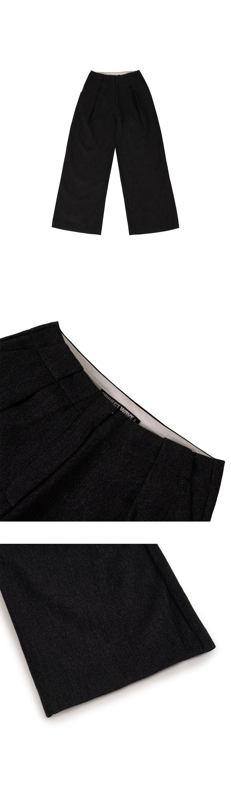 Project Wave - Korean Women Fashion - #womensfashion - Wool Twill Wide Pintuck Slacks - 6
