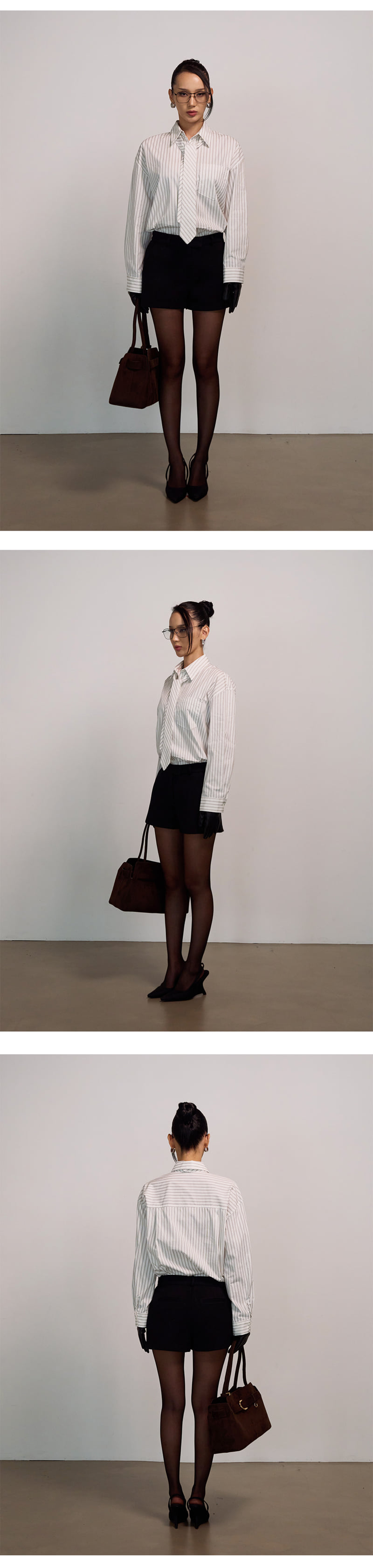 Project Wave - Korean Women Fashion - #womensfashion - Cotton Overfit Tie Shirt - 6