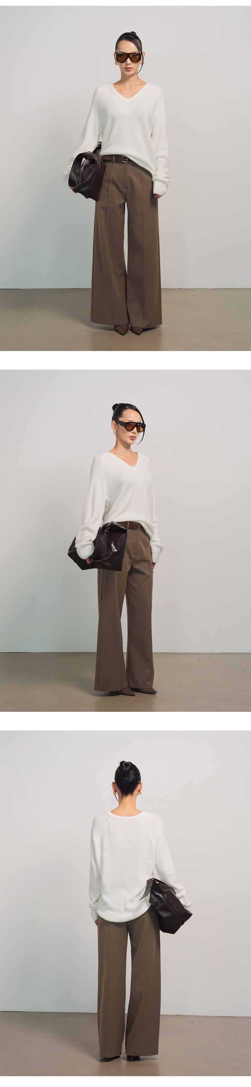 Project Wave - Korean Women Fashion - #womensfashion - Classic Pintuck Wool Wide Slacks - 7