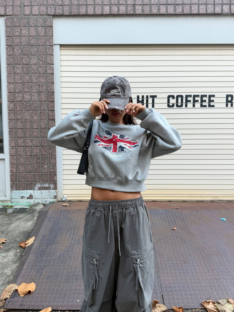 Queensmade - Korean Women Fashion - #womensfashion - England Crop Sweatshirt - 4